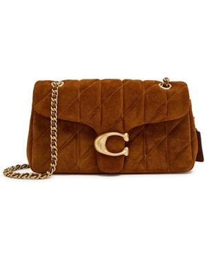 COACH Tabby 26 Quilted Suede Shoulder Bag - Brown