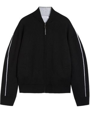 Givenchy Couture Logo-Intarsia Wool-Blend Cardigan - Black
