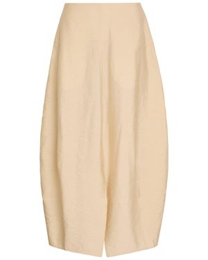 TOTEME Crinkled Silk-Blend Maxi Skirt - Natural