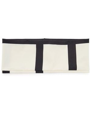 TOTEME Logo-Monogrammed Jersey Headband - Gray