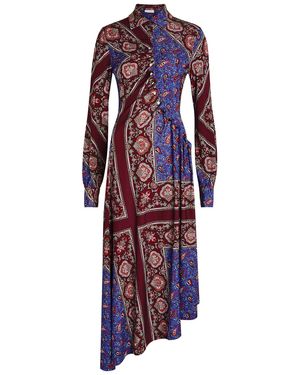 Rabanne Patterned Jersey Midi Shirt Dress - Purple