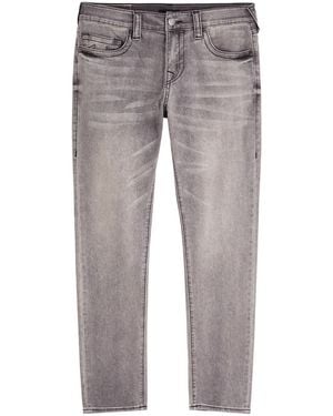 TRUE RELIGION Rocco Painted Slim-Leg Jeans - Grey