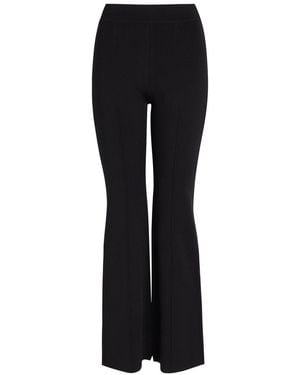 Jonathan Simkhai Ashlon Flared-Leg Stretch-Knit Trousers - Black