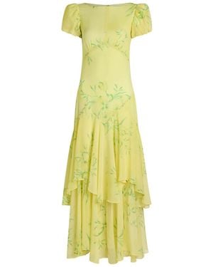 De La Vali Anetta Chiffon Maxi Dress - Yellow