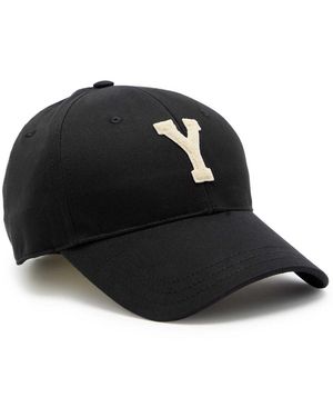 Saint Laurent Appliquéd Cotton Cap - Black