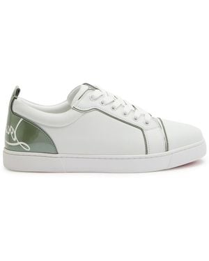 Christian Louboutin Fun Louise Junior Panelled Leather Trainers - White