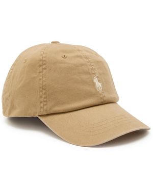 Polo Ralph Lauren Logo-Embroidered Cotton Cap - Natural