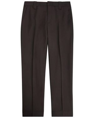 Versace Wool And Mohair-Blend Trousers - Grey
