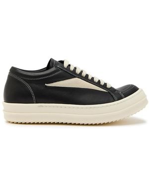 Rick Owens Vintage Panelled Brushed Suede Trainers - Black