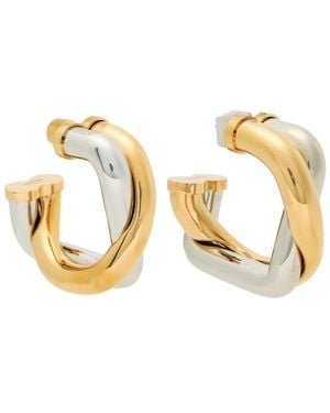Jacquemus Les Doppio Two-Tone Hoop Earrings - Metallic