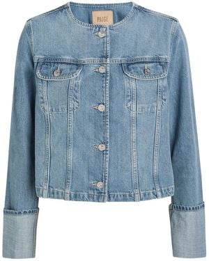 PAIGE Dean Panelled Denim Jacket - Blue
