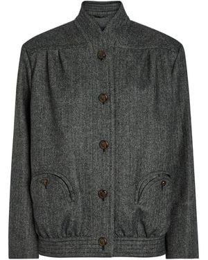 Blazé Milano Coiba Herringbone Wool-Blend Jacket - Black