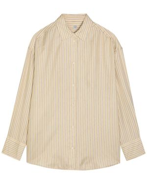 TOTEME Striped Silk Shirt - Natural