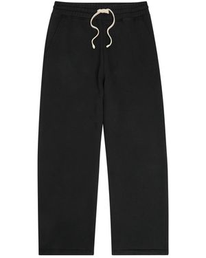 Picante Everyday Wide-Leg Cotton Joggers - Black