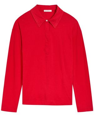 The Row Roddie Cotton-Jersey Polo Shirt - Red