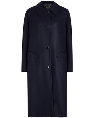 Blazé Milano Wooly Wool Coat - Blue