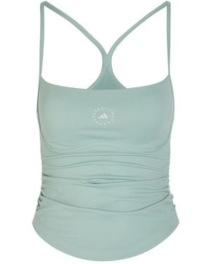 Stella McCartney Adidas X Studio Logo Cropped Stretch-Jersey Top - Green