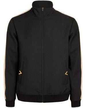 Valentino Garavani Paneled Jersey-Twill Track Jacket - Black