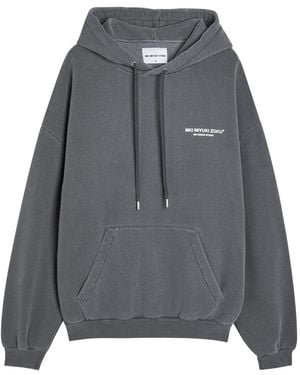 MKI Miyuki-Zoku Design Studio Hooded Cotton-Blend Sweatshirt - Grey