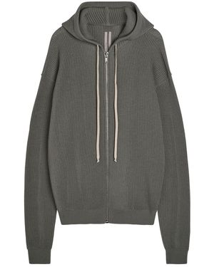 Rick Owens Hooded Wool Jumper - Grey