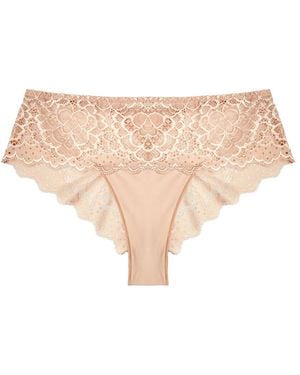 Simone Perele Caresse Blush Lace Briefs - Natural