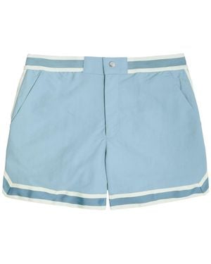 CHE Baller Striped Poplin Swim Shorts - Blue