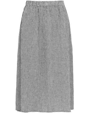 Eileen Fisher Checked Midi Skirt - Grey