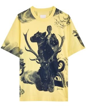 Givenchy Printed Cotton T-Shirt - Yellow