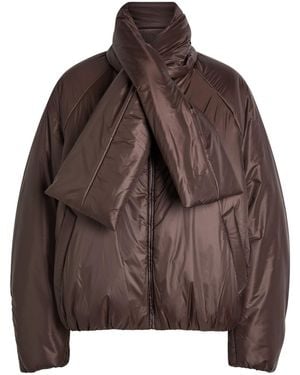 ARMARIUM Lana Scarf-Effect Padded Nylon Jacket - Brown