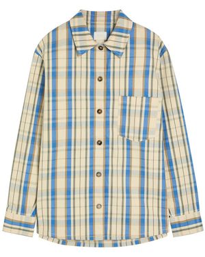 A.P.C. Nathan Checked Twill Shirt - Blue