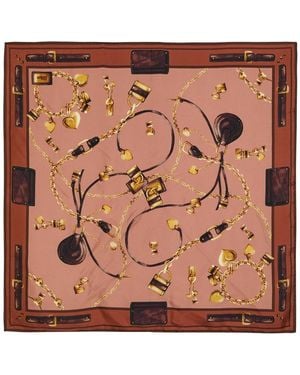 Chloé Paddington Printed Silk Scarf - Brown