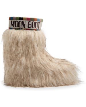 Moon Boot Icon Yeti Faux-Fur Snow Boots Uk3 - Natural