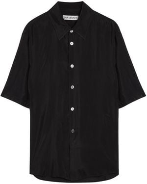 Our Legacy Beyond Brushed Satin Shirt - Black