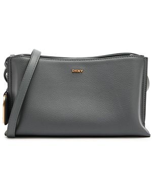 DKNY Alya Leather Cross-Body Bag - Grey