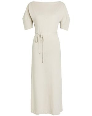 Lemaire Belted Off-The-Shoulder Cotton-Blend Midi Dress - White