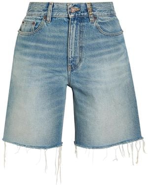 Chloé Frayed Shorts - Blue