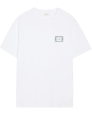 Les Deux Italian Logo-Print Cotton T-Shirt - White