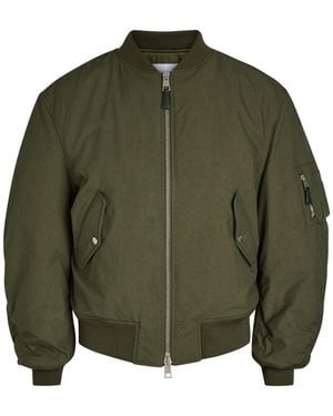 Givenchy Logo-Print Cotton-Blend Bomber Jacket - Green