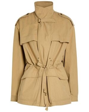 Isabel Marant Adelys Cotton-Blend Gabardine Trench Jacket - Natural