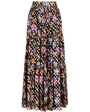 Borgo De Nor Frey Floral-Print Chiffon Maxi Skirt - Multicolour