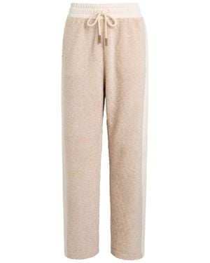Moncler Panelled Fleece Joggers - Natural
