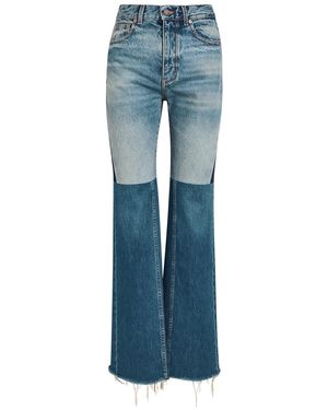 Chloé Patchwork Flared-Leg Jeans - Blue