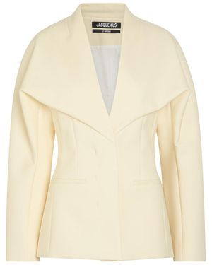 Jacquemus La Veste Chale Crepe Blazer - Natural