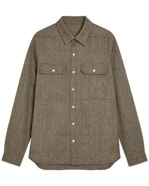 Rick Owens Wool Overshirt - Natural