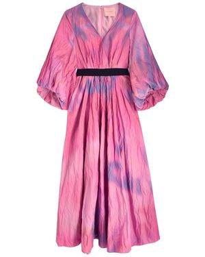 ROKSANDA Maisa Crinkled Satin Midi Dress - Pink