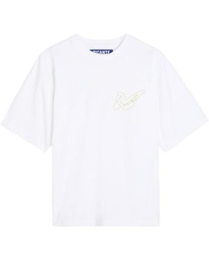 Picante Butterfly Printed Cotton T-Shirt - White