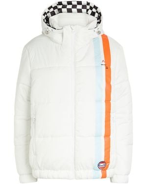 AN-Y1 Riski Logo-Embroidered Padded Shell Jacket - White