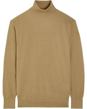 TOTEME Turtle-Neck Fine-Knit Wool Jumper - Natural