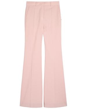 Sportmax Flared-Leg Wool Trousers - Pink