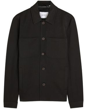 Les Deux Marseille Hybrid Woven Overshirt - Black
